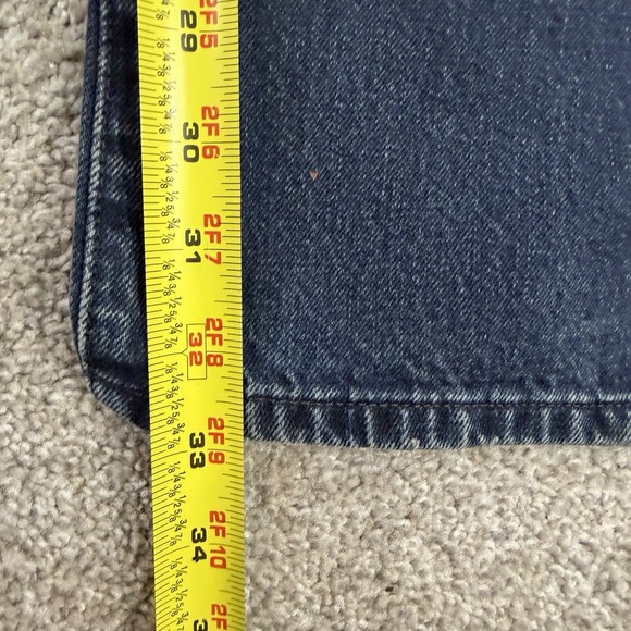 Levi's 501 Original Straight Leg Button Fly Jeans 36x32 Dark Wash Denim Everyday - Picture 7 of 11